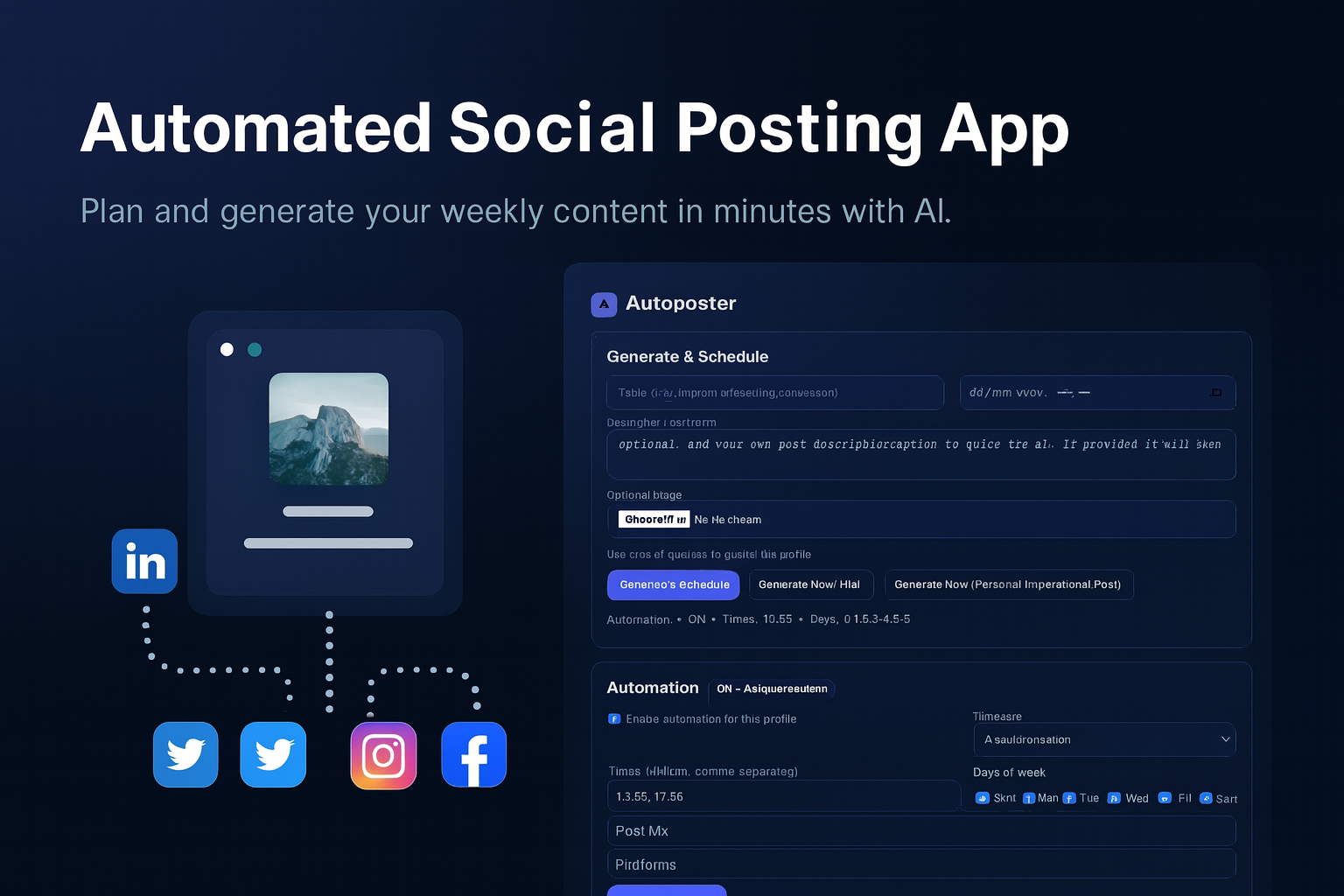 Autoposter Dashboard and Automation